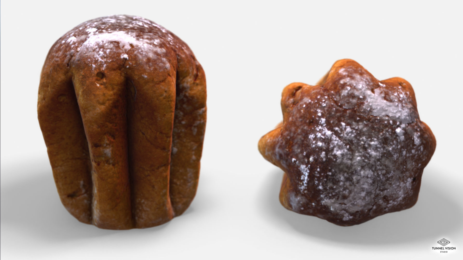Pandoro - Photoscanned Pbr  Low-poly 3D model_4