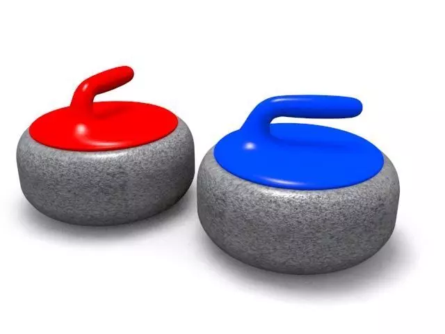 Curling Stones 3D model_0