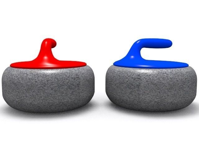 Curling Stones 3D model_1