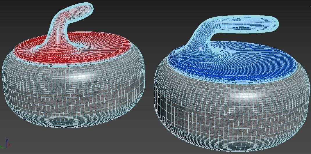 Curling Stones 3D model_4