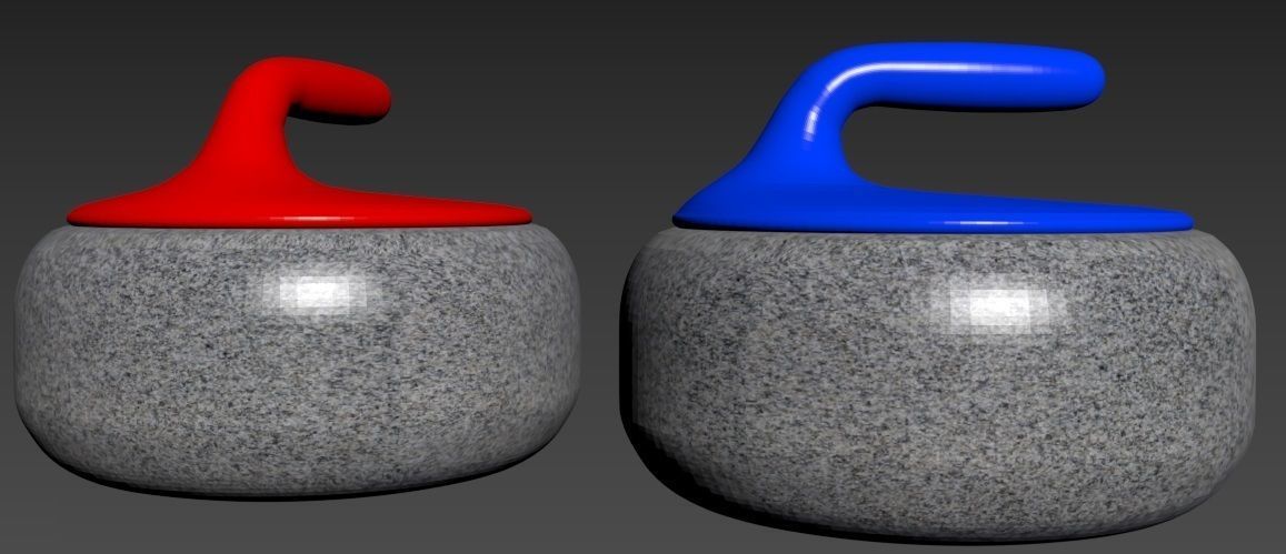 Curling Stones 3D model_3