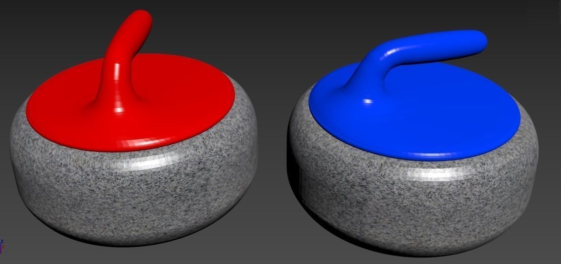 Curling Stones 3D model_2