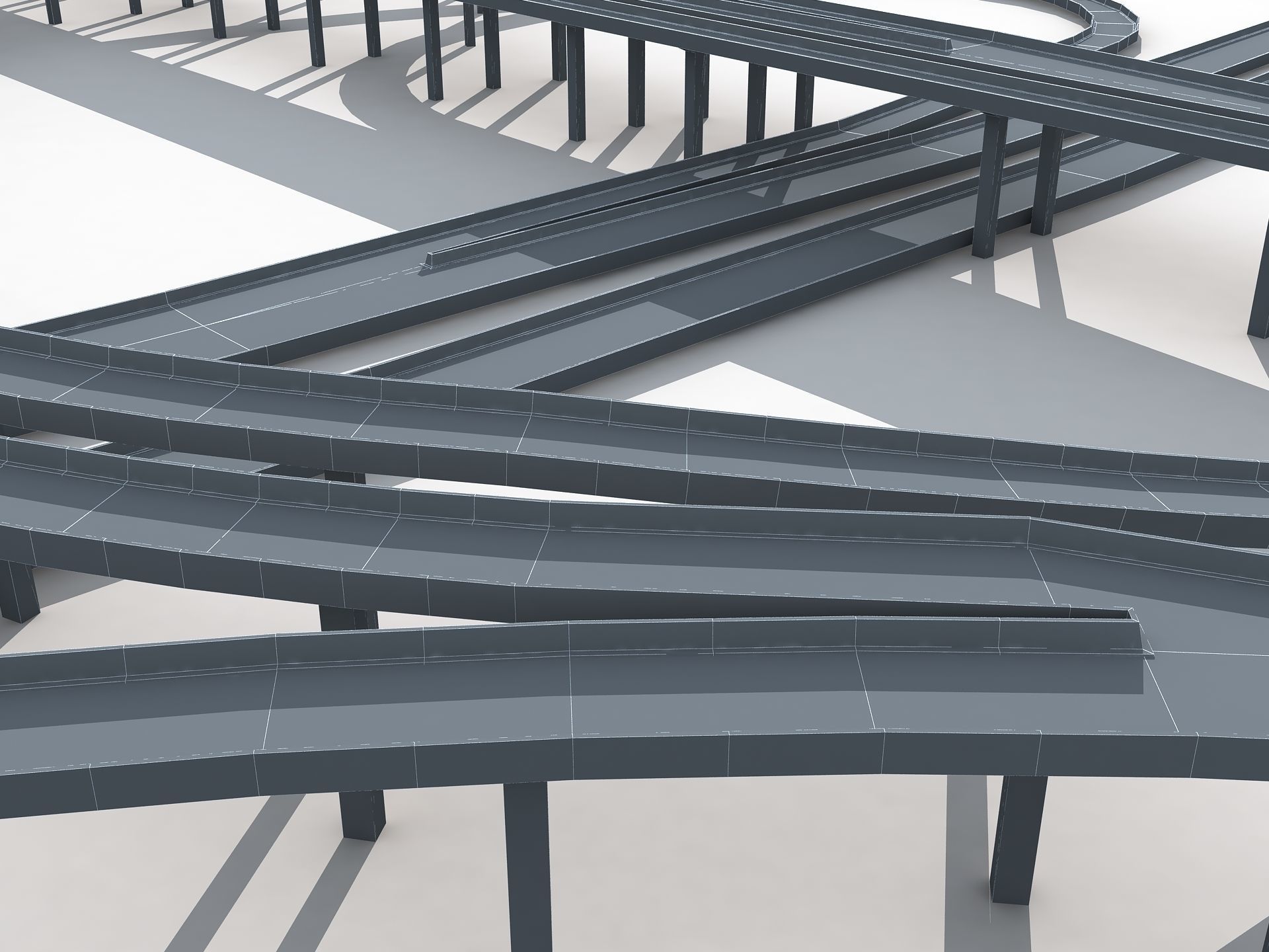 Highway Road Viaduct Flyover-07 3D model_20