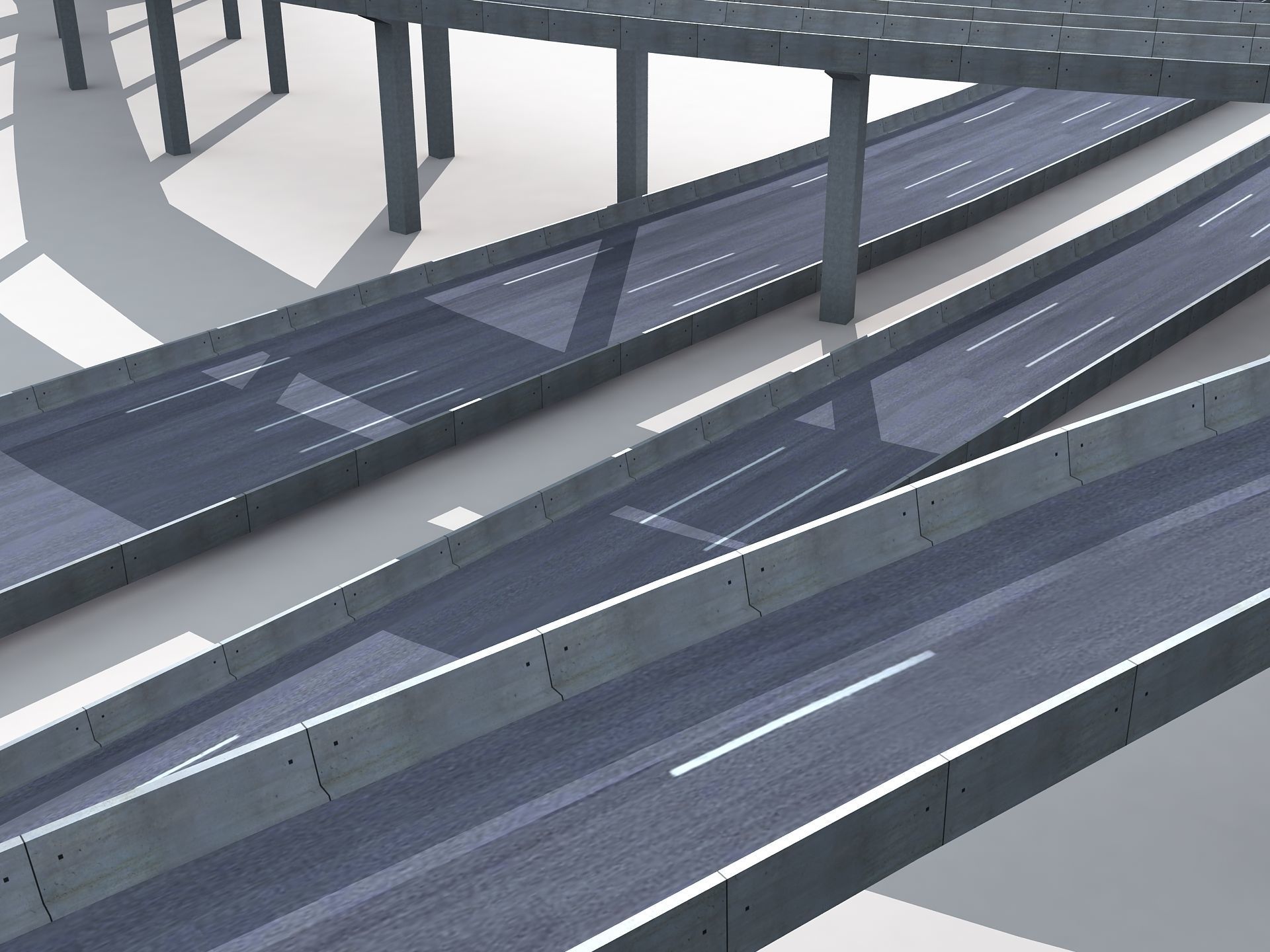 Highway Road Viaduct Flyover-07 3D model_5