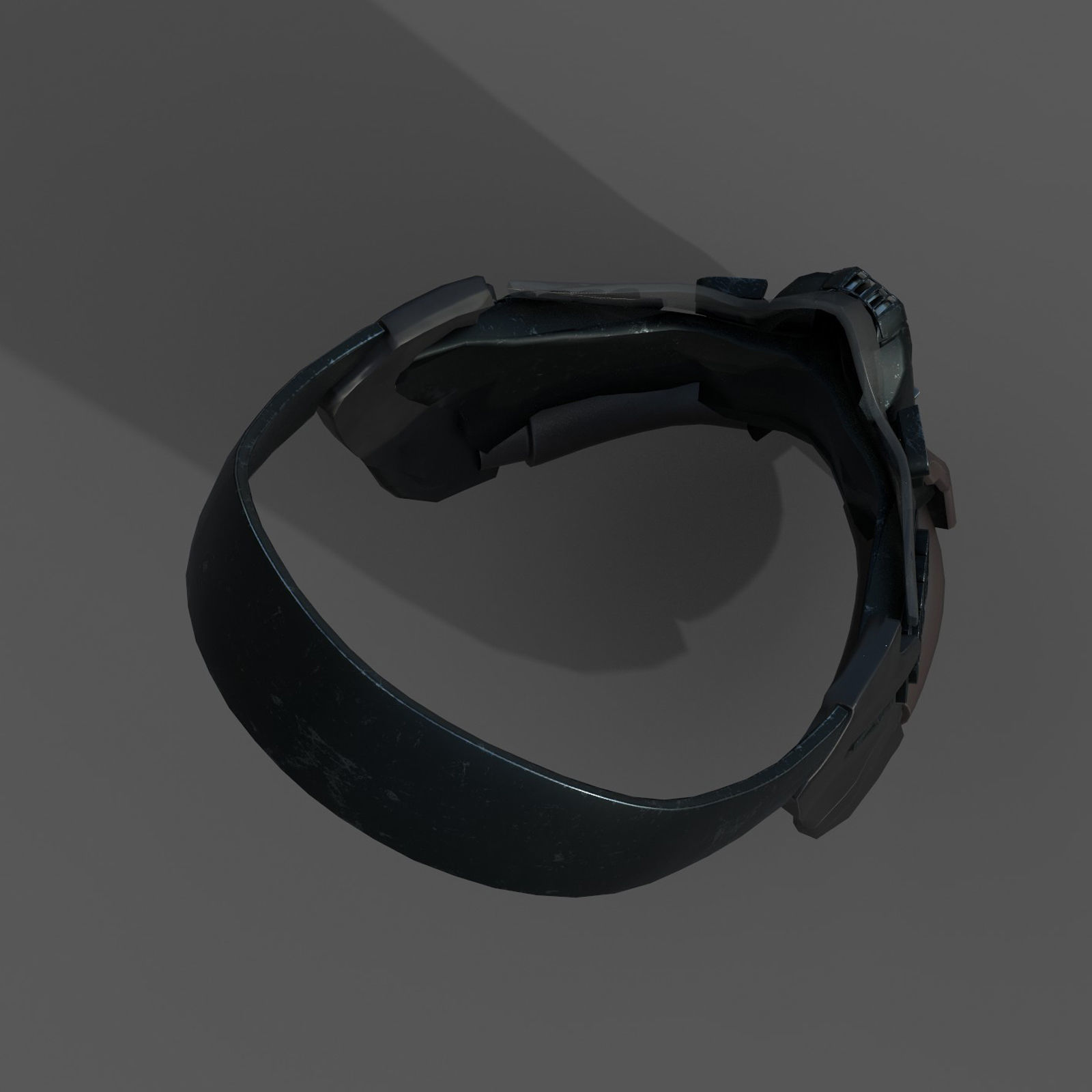 Helmet gas mask scifi military combat armor Low-poly 3D model_6