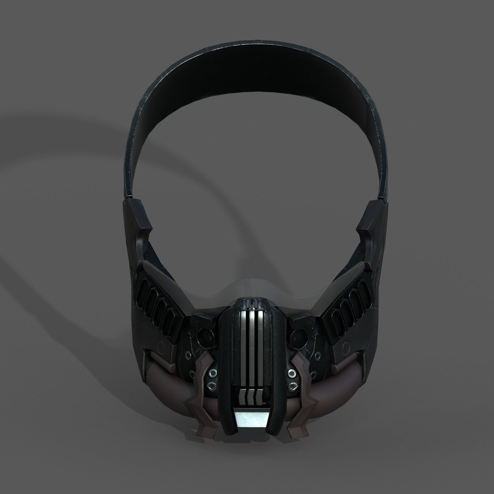 Helmet gas mask scifi military combat armor Low-poly 3D model_5