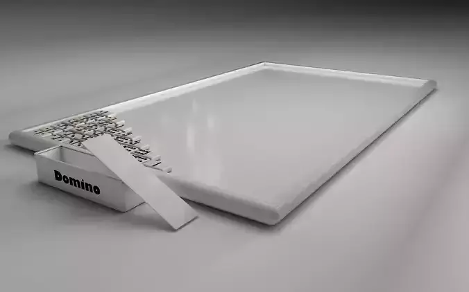 White Domino 3D model