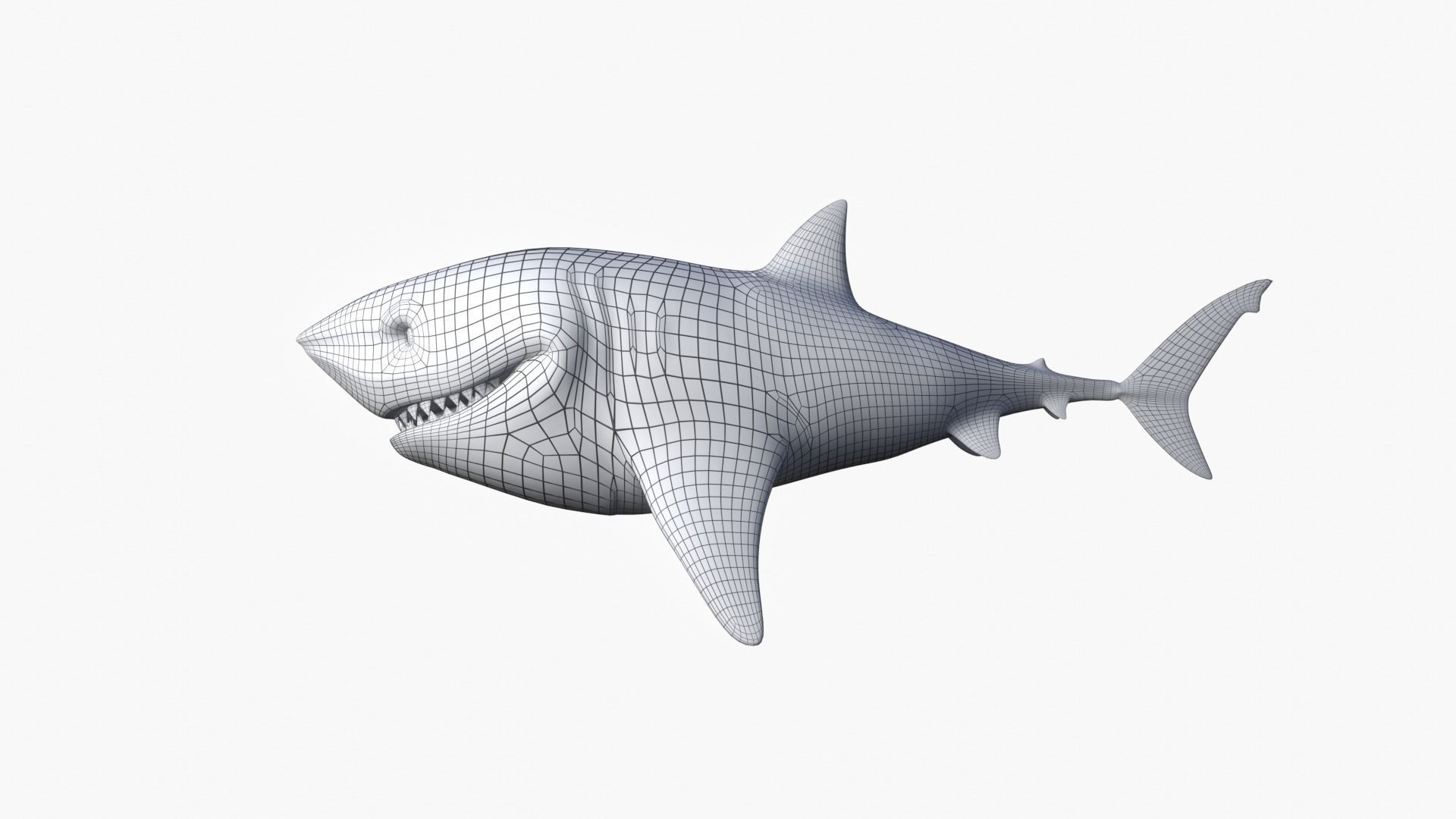 Bruce The Shark Low-poly 3D model_11