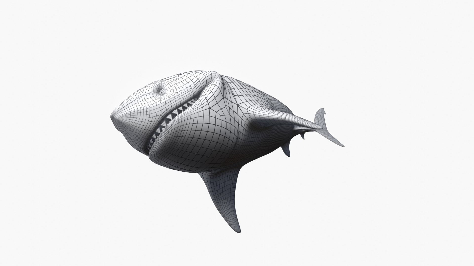 Bruce The Shark Low-poly 3D model_13