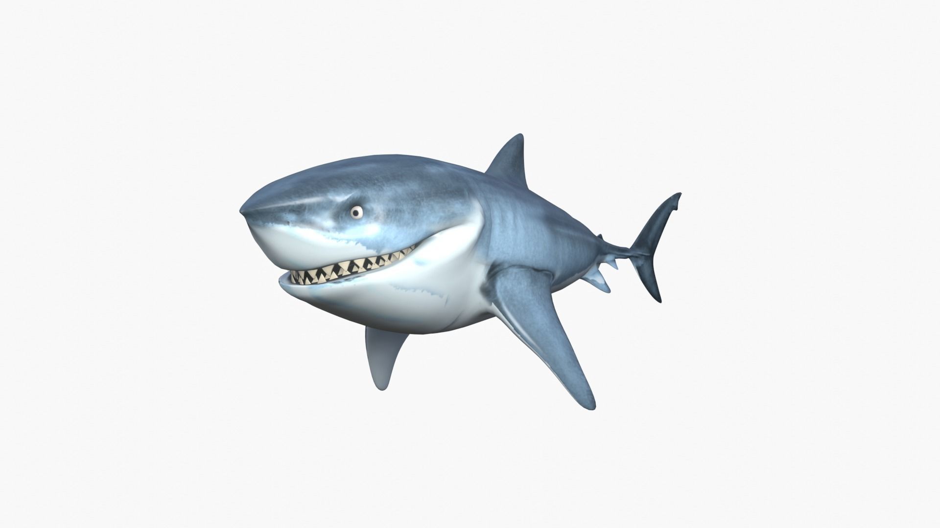 Bruce The Shark Low-poly 3D model_2