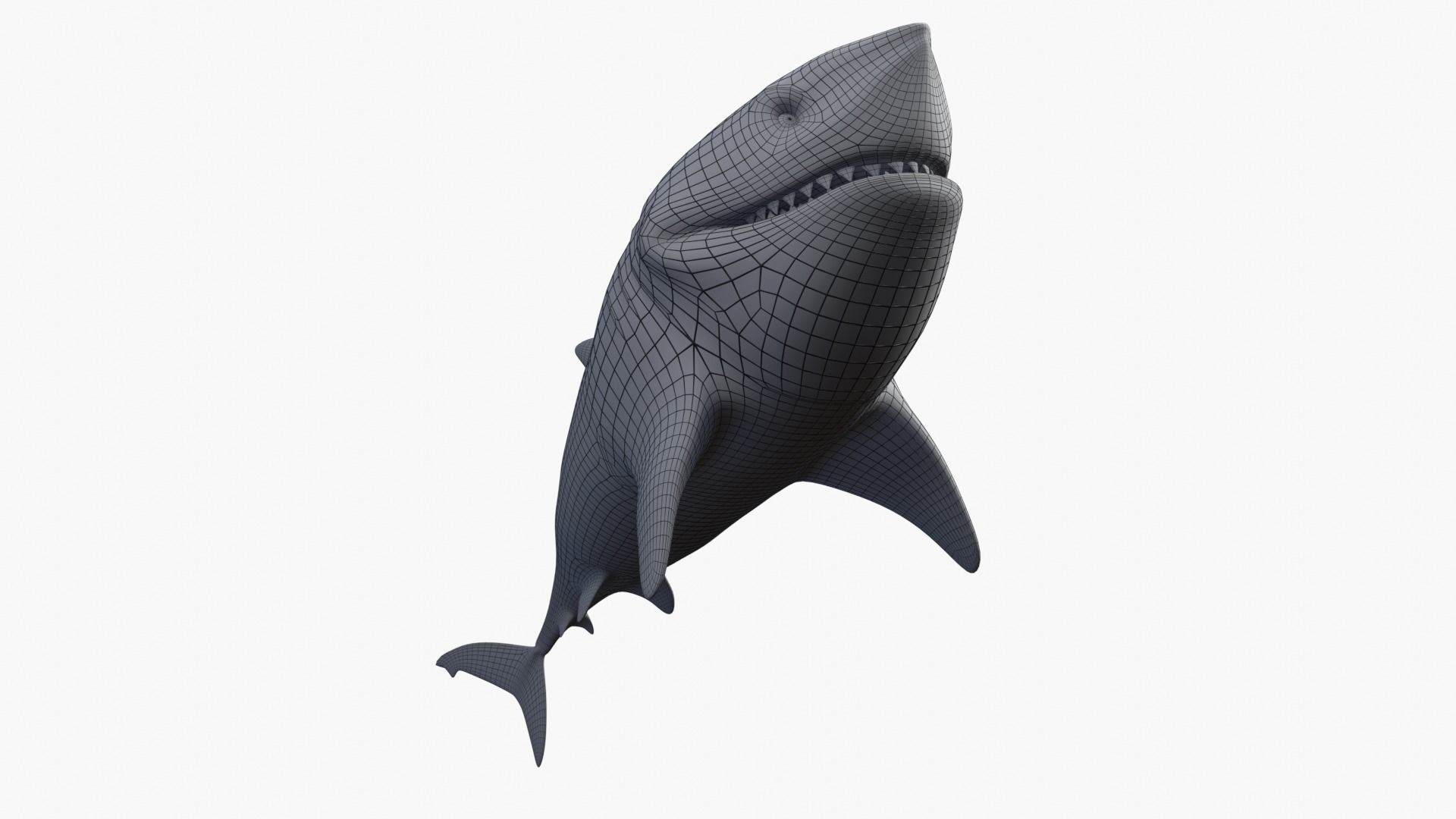 Bruce The Shark Low-poly 3D model_14