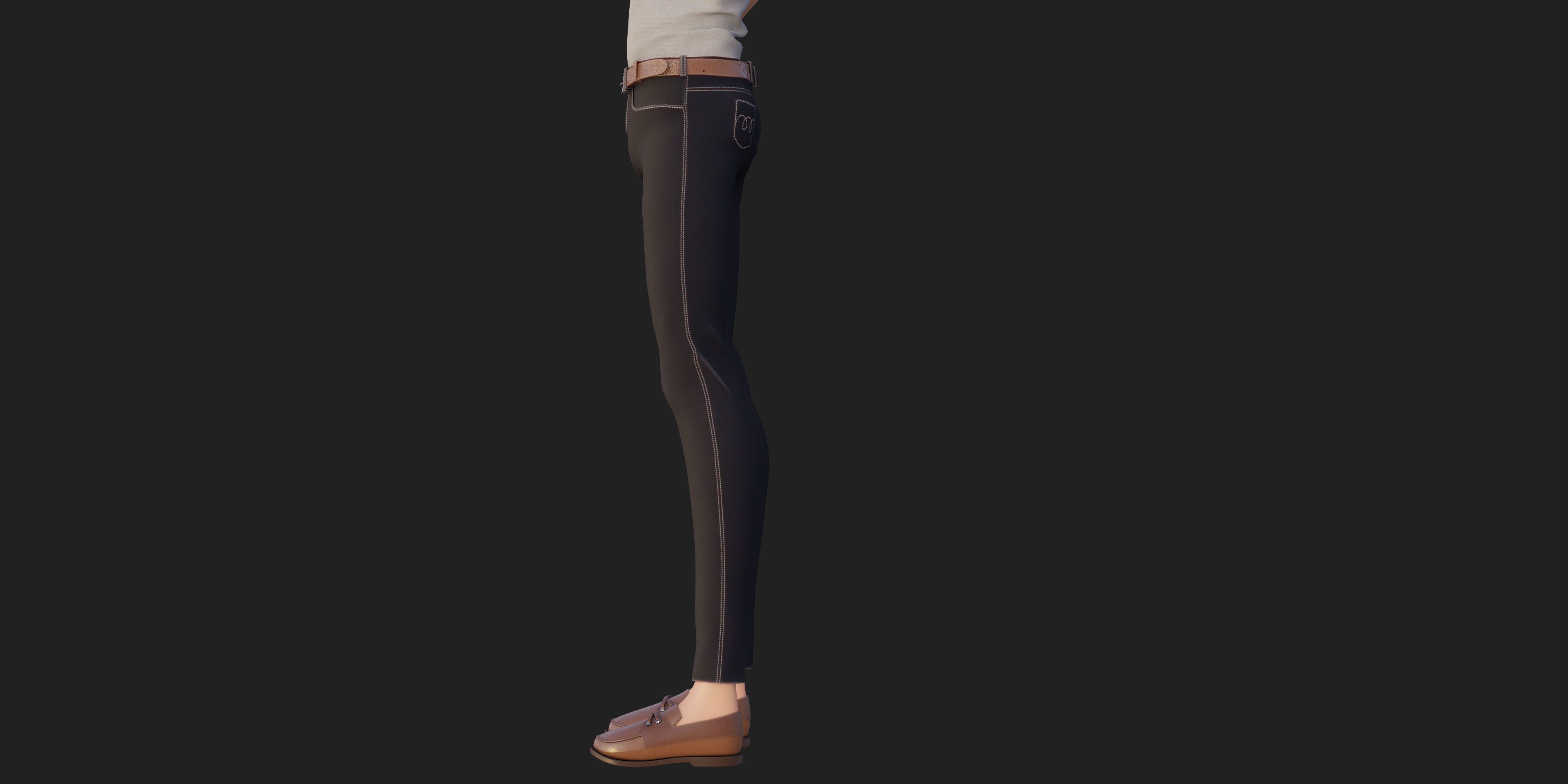 Stylized Character Man in Blender Cycles and Eevee 3D model_6