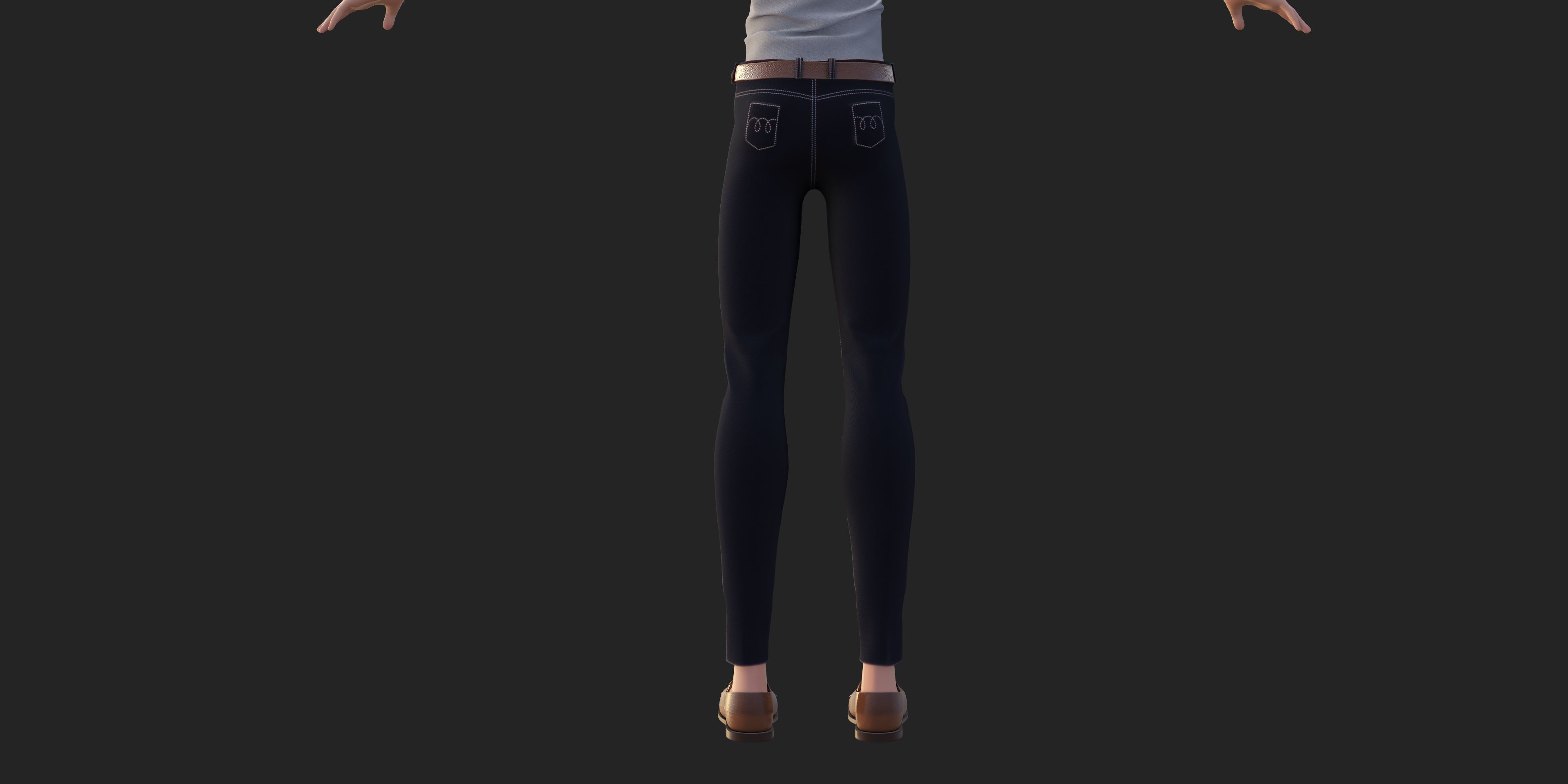 Stylized Character Man in Blender Cycles and Eevee 3D model_5