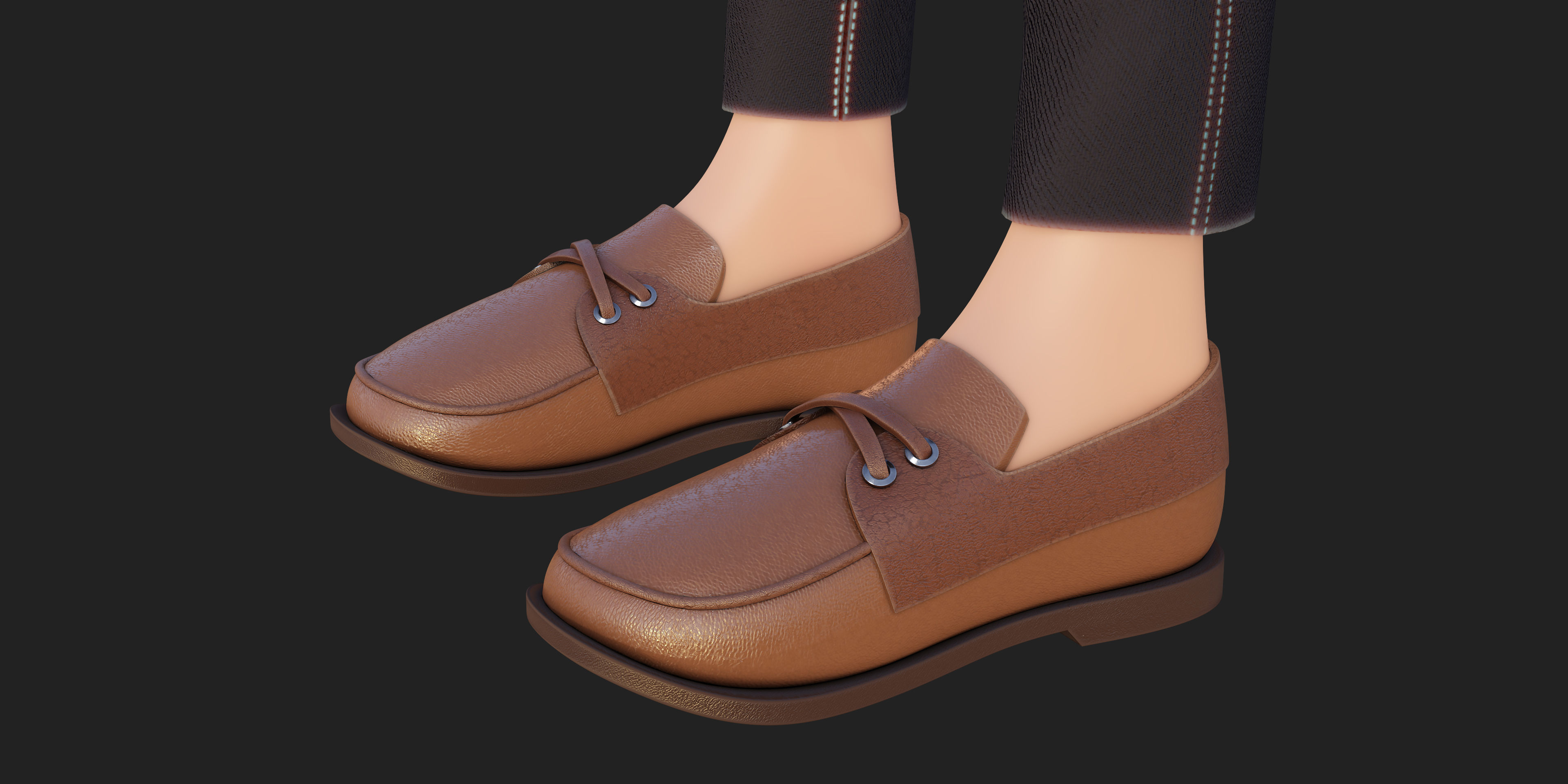 Stylized Character Man in Blender Cycles and Eevee 3D model_9