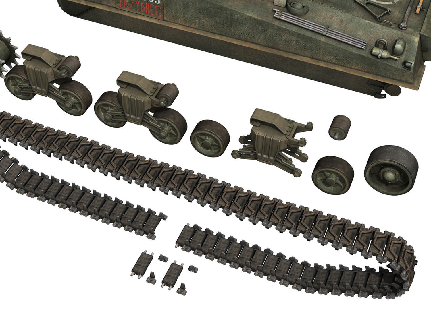 Sherman MK VC Firefly - Tryniec 3D model_10