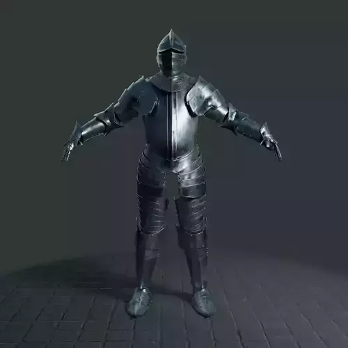Medieval armor set 001 Low-poly 3D model