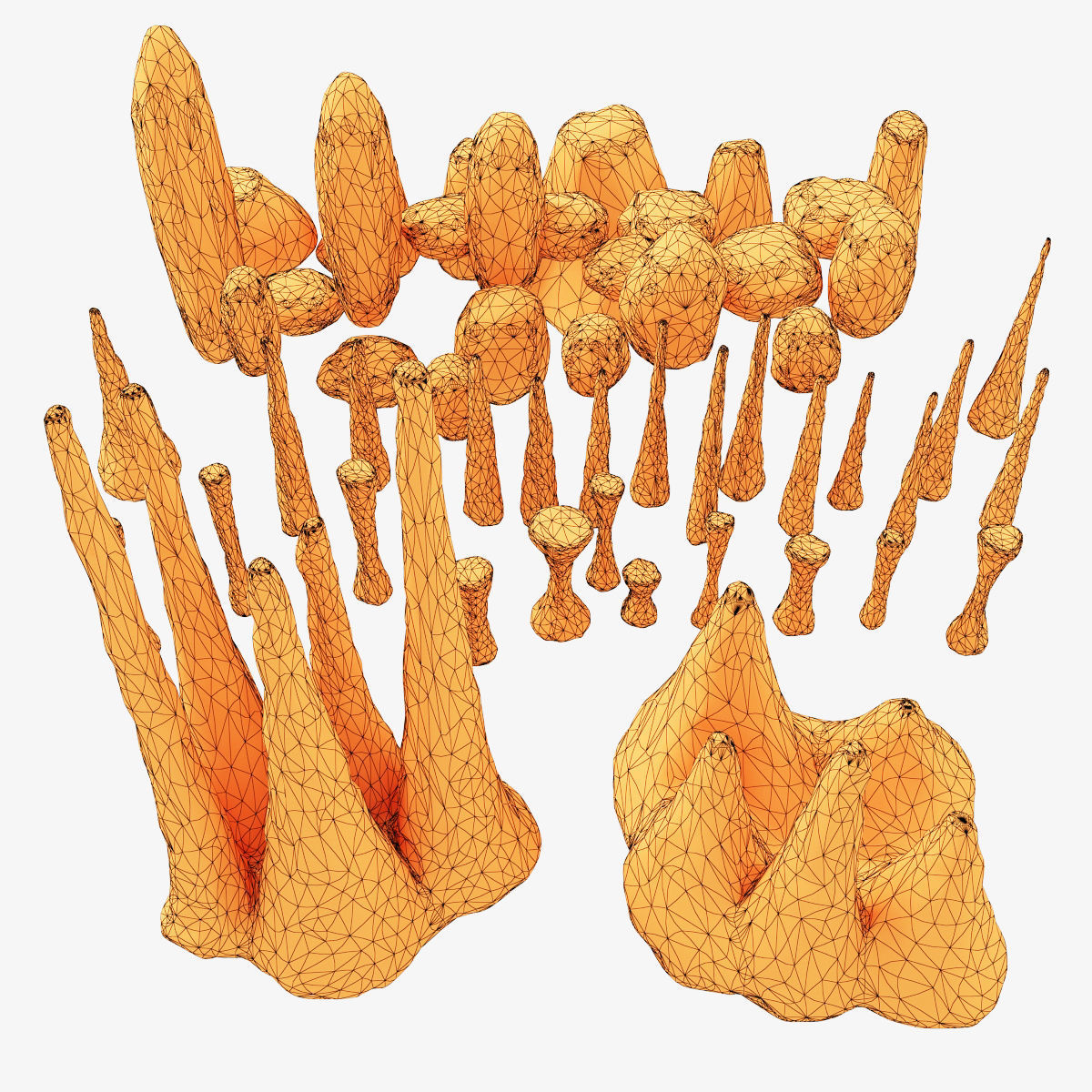 Cave stone 3D model_4