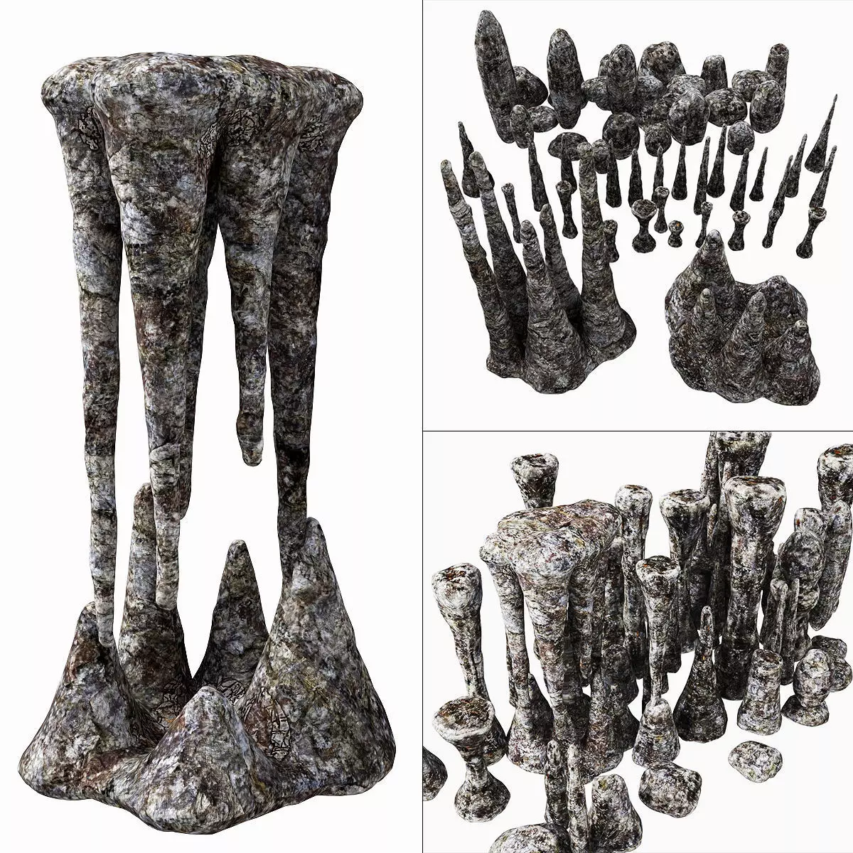 Cave stone 3D model_0