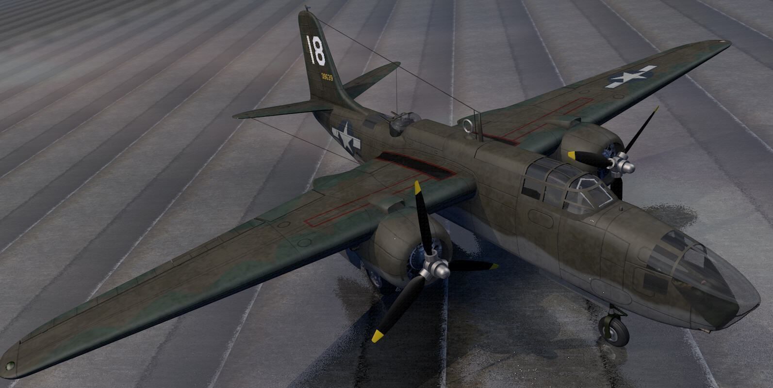 Douglas A-20J Havoc - Boston Mk-5 3D model_1