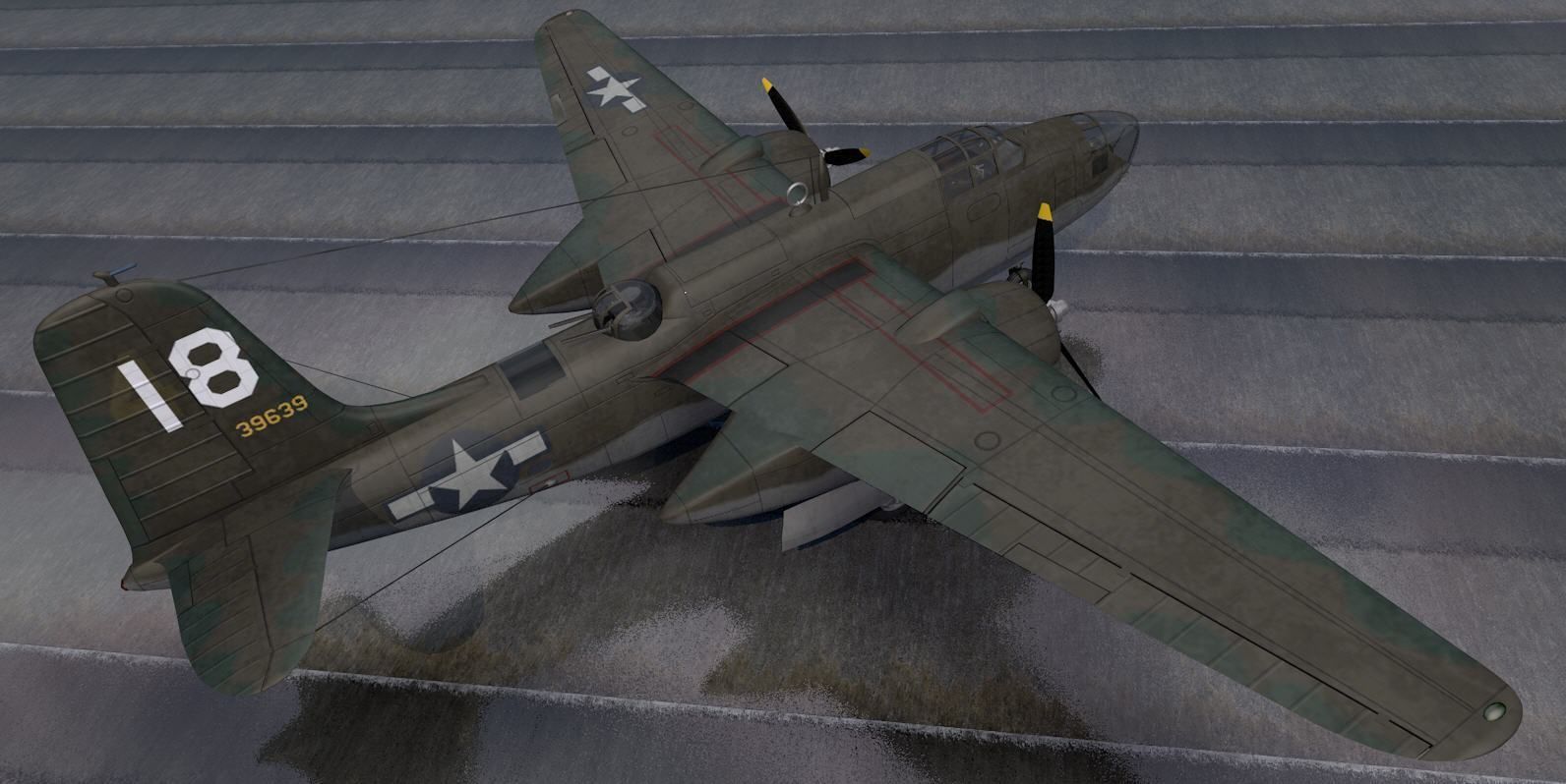 Douglas A-20J Havoc - Boston Mk-5 3D model_4