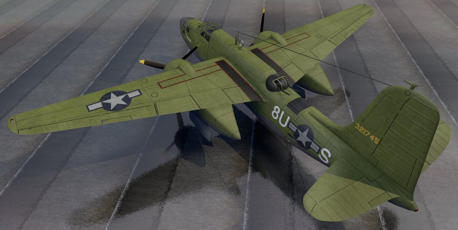 Douglas A-20J Havoc - Boston Mk-5 3D model_3