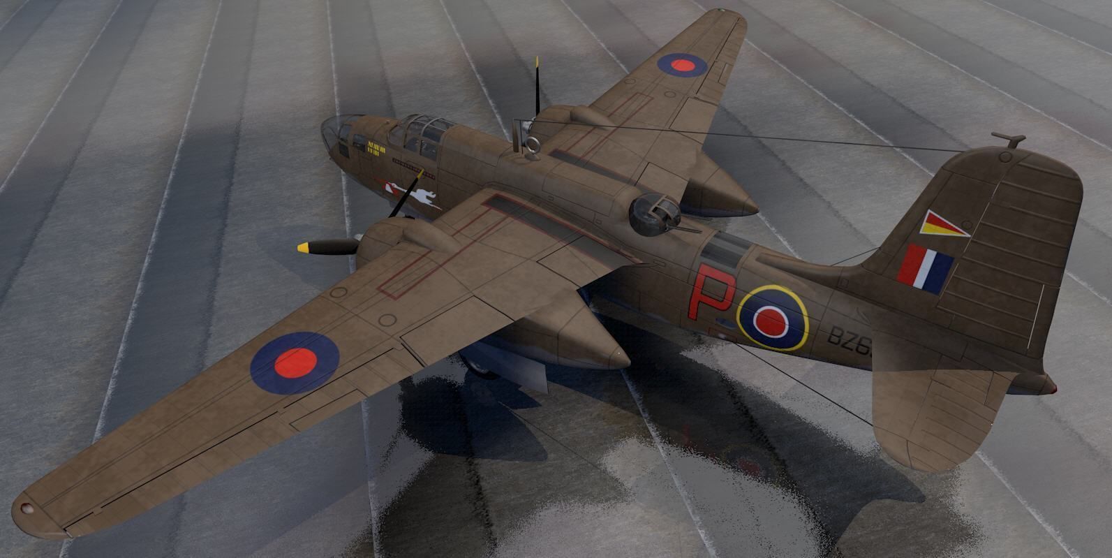 Douglas A-20J Havoc - Boston Mk-5 3D model_5