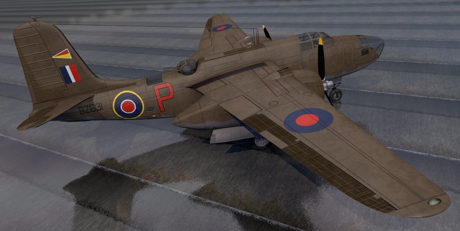 Douglas A-20J Havoc - Boston Mk-5 3D model_8