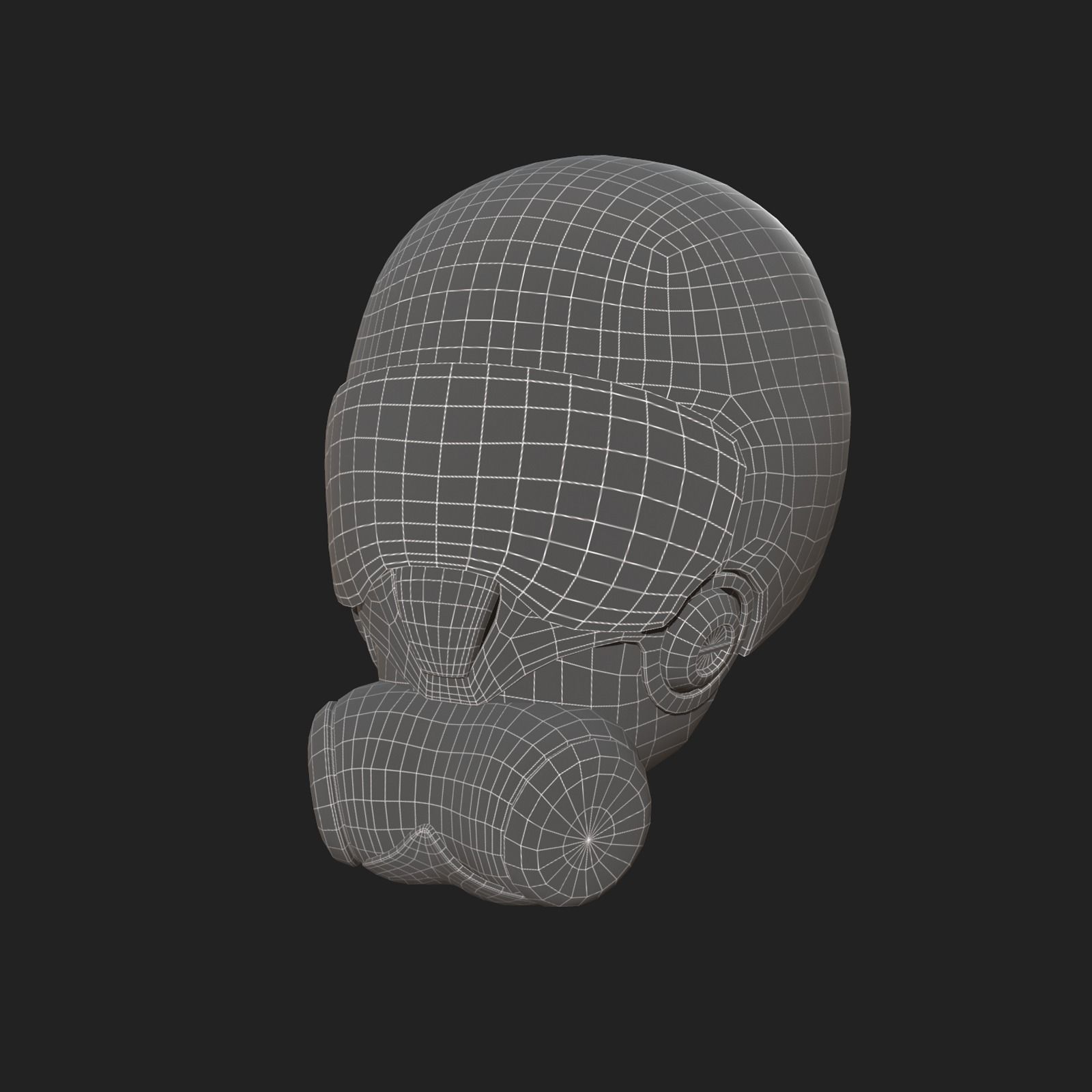 Helmet scifi soldier armor military combat 3d model  Low-poly 3D model_10