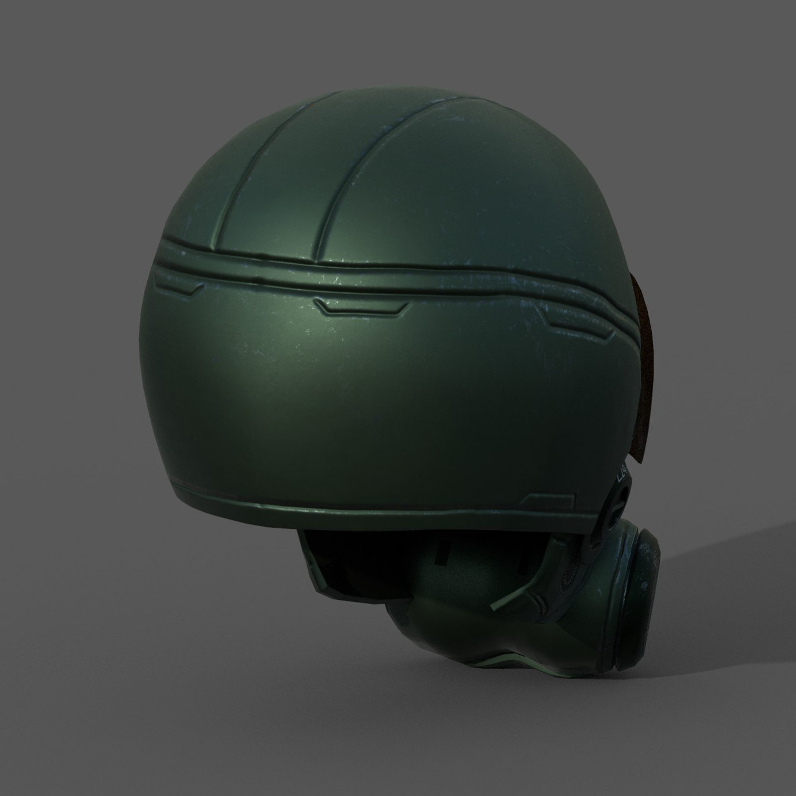 Helmet scifi soldier armor military combat 3d model  Low-poly 3D model_8