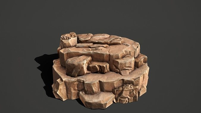 Sandstone Rock Low-poly 3D model