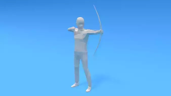 Low Poly Archer Kid