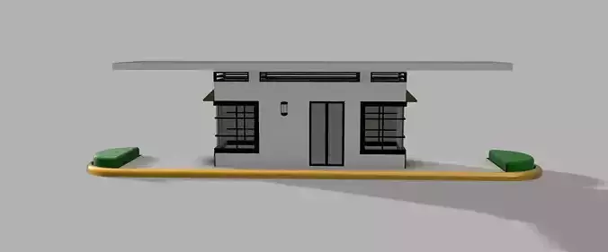 Modern Guard House Low-poly 3D model