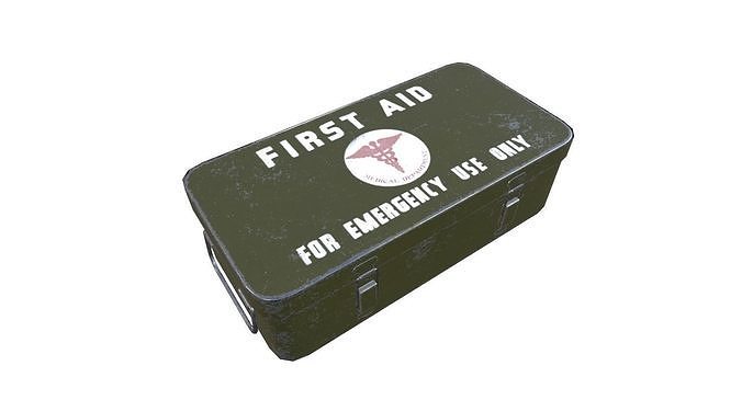 First Aid Medical Kit Game Ready Low-poly 3D model