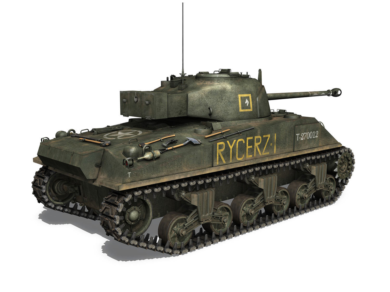Sherman MK VC Firefly - Rycerz I 3D model_5