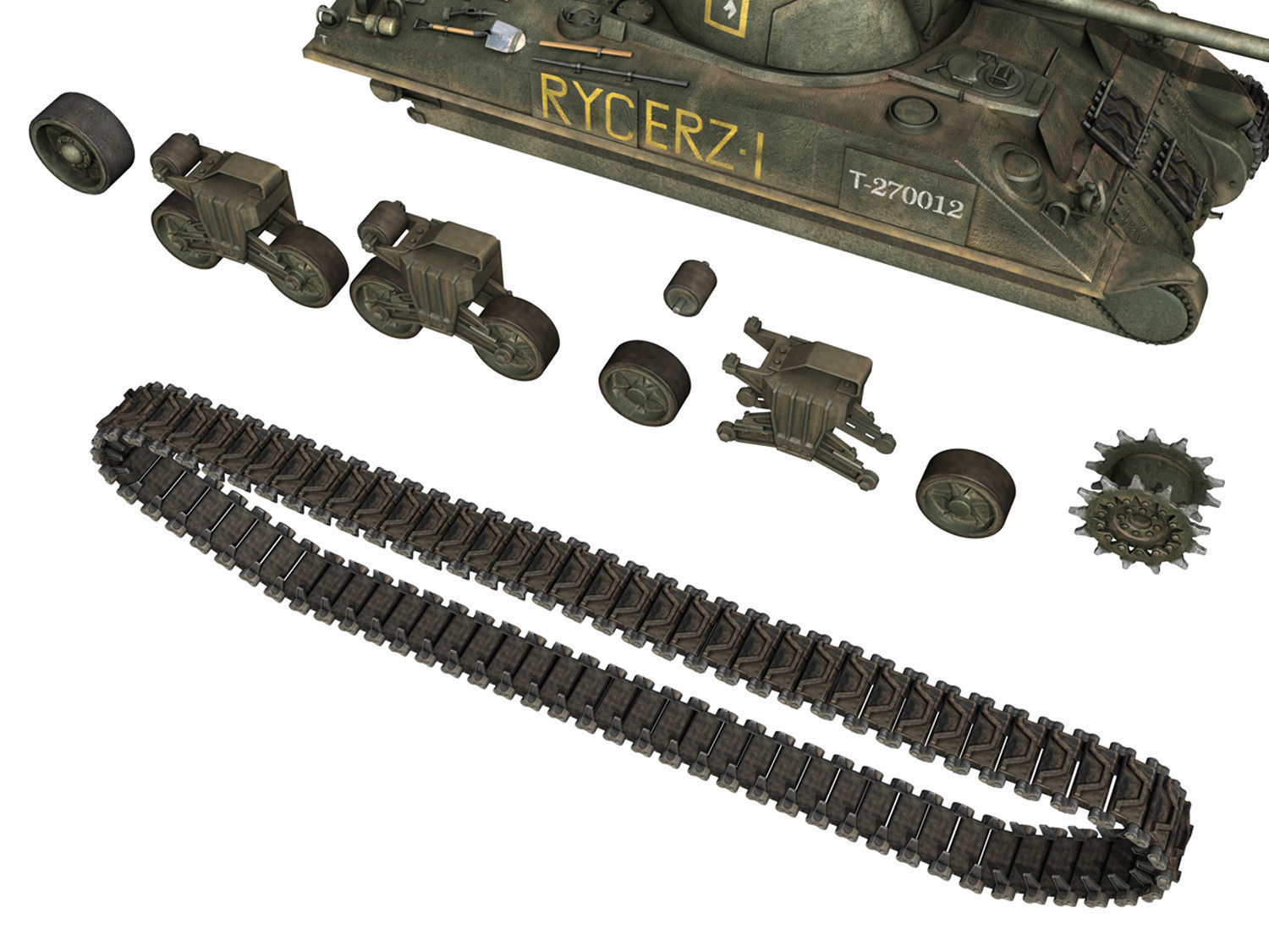 Sherman MK VC Firefly - Rycerz I 3D model_10