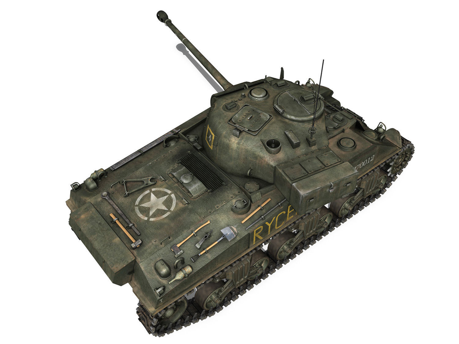Sherman MK VC Firefly - Rycerz I 3D model_4
