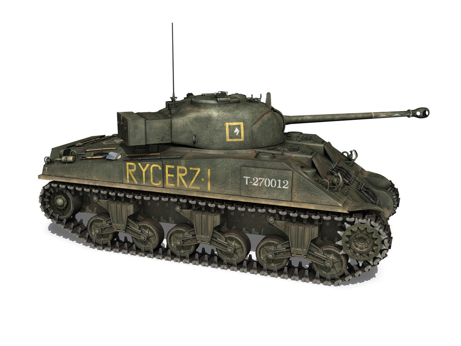 Sherman MK VC Firefly - Rycerz I 3D model_6