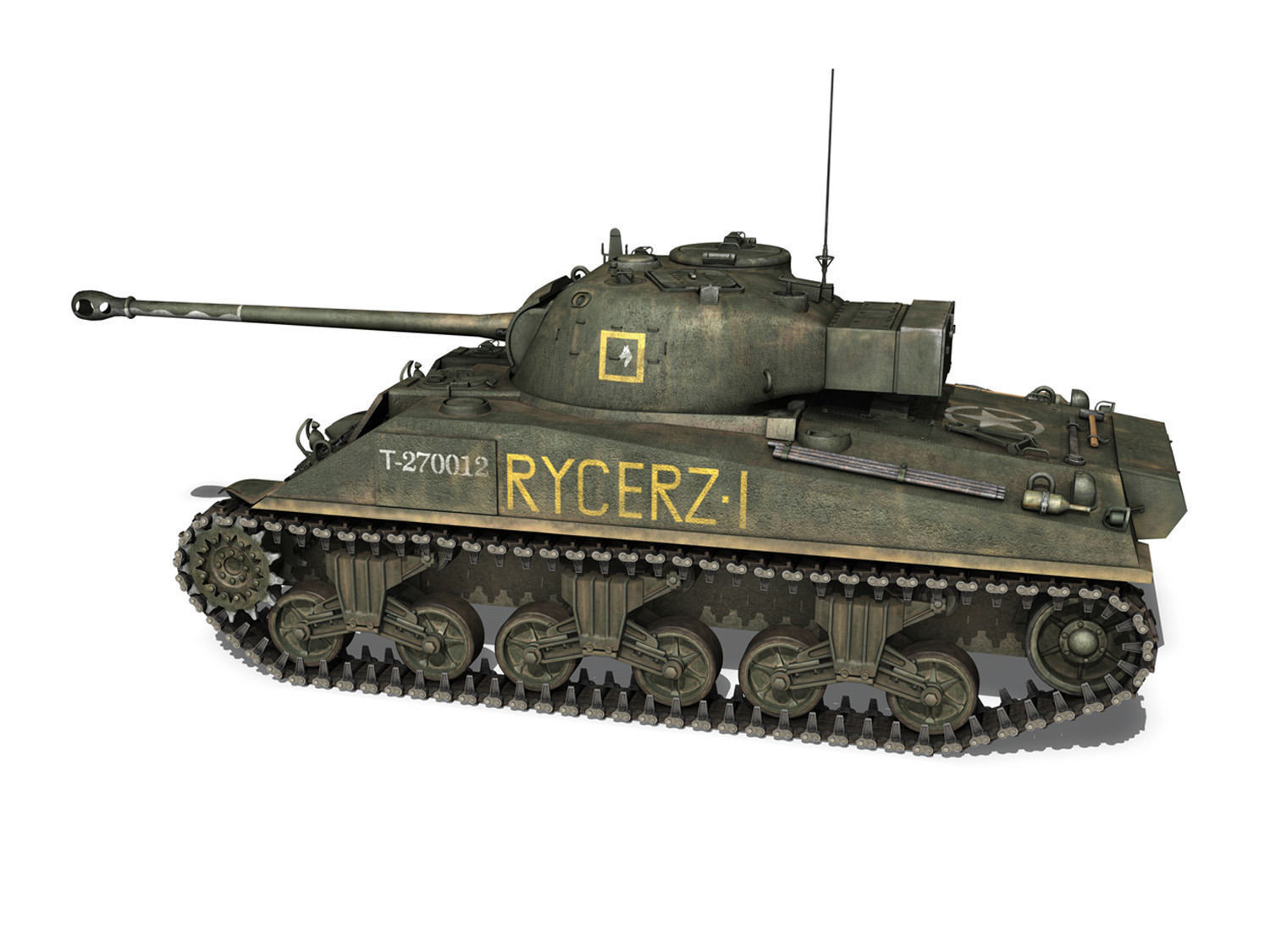 Sherman MK VC Firefly - Rycerz I 3D model_2