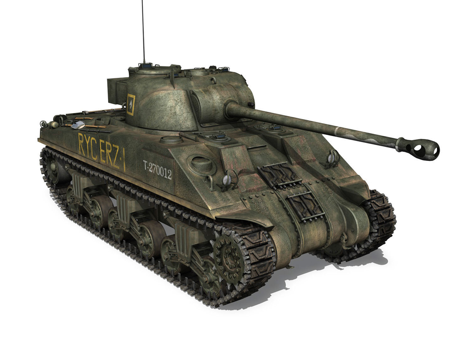 Sherman MK VC Firefly - Rycerz I 3D model_7