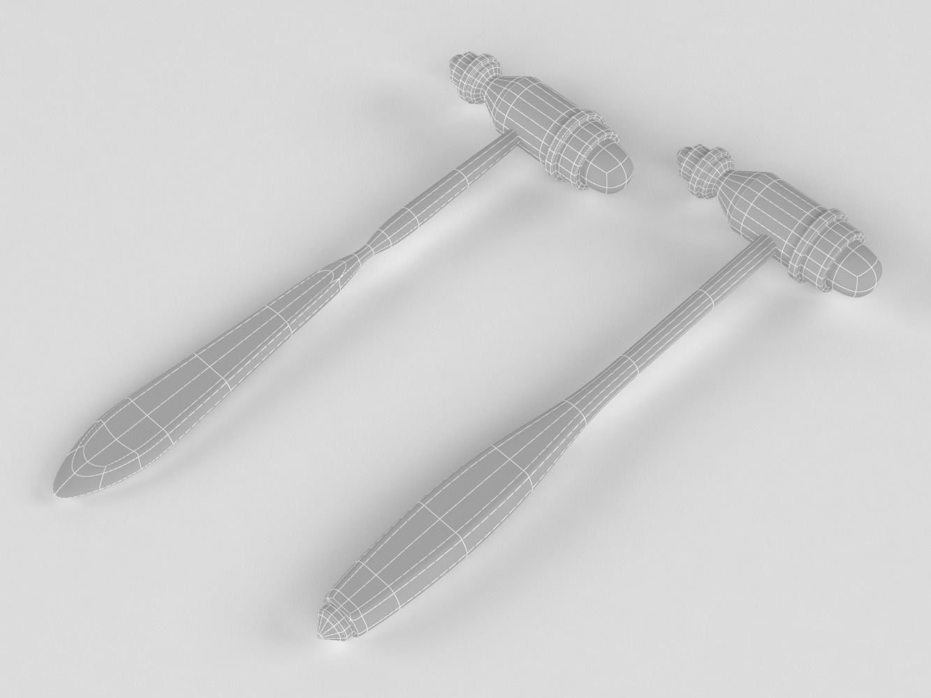 Mdf Tromner Neurological Reflex Hammer 3D model_10