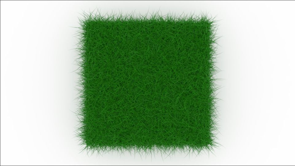 Grass Low-poly 3D model_2