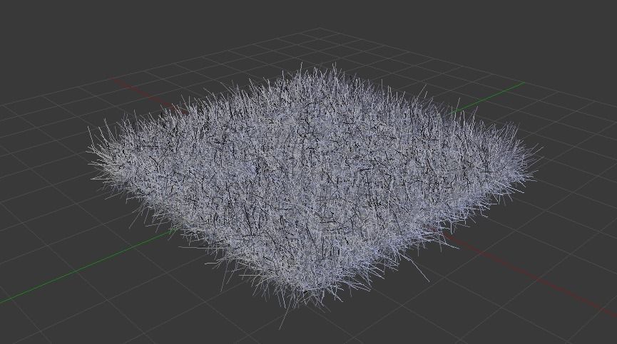 Grass Low-poly 3D model_6