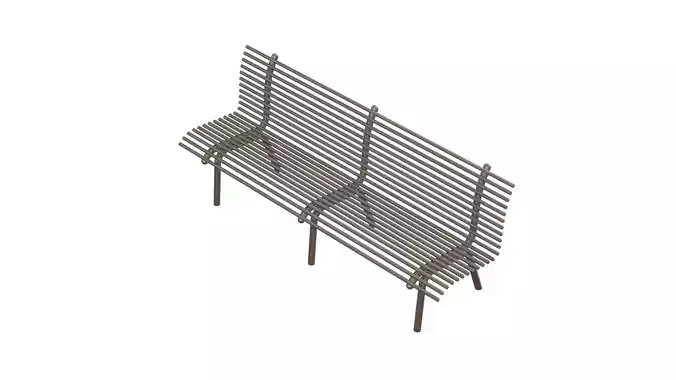 Steel bench 3D print model