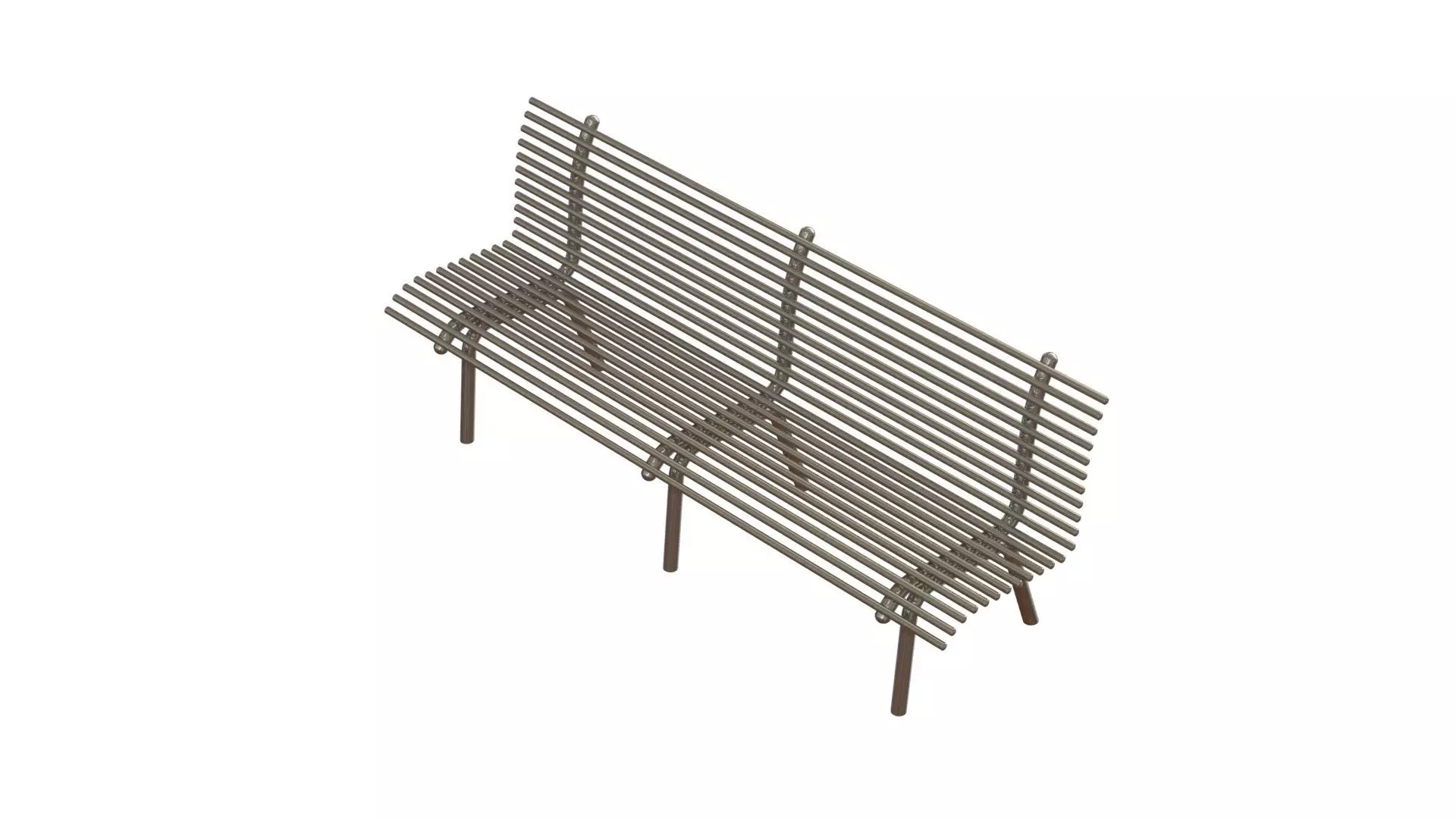 Steel bench 3D print model