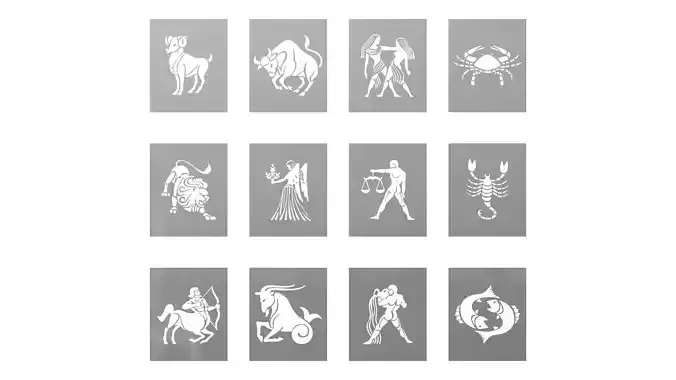 Zodiac wall pictures 3D print model