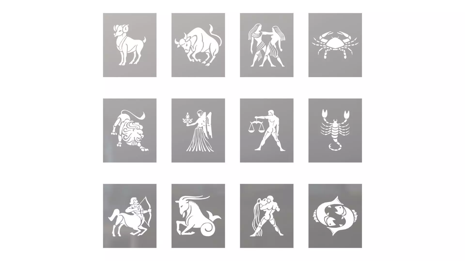 Zodiac wall pictures 3D print model_0