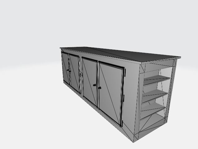 Marble Counter Island  Low-poly 3D model_4