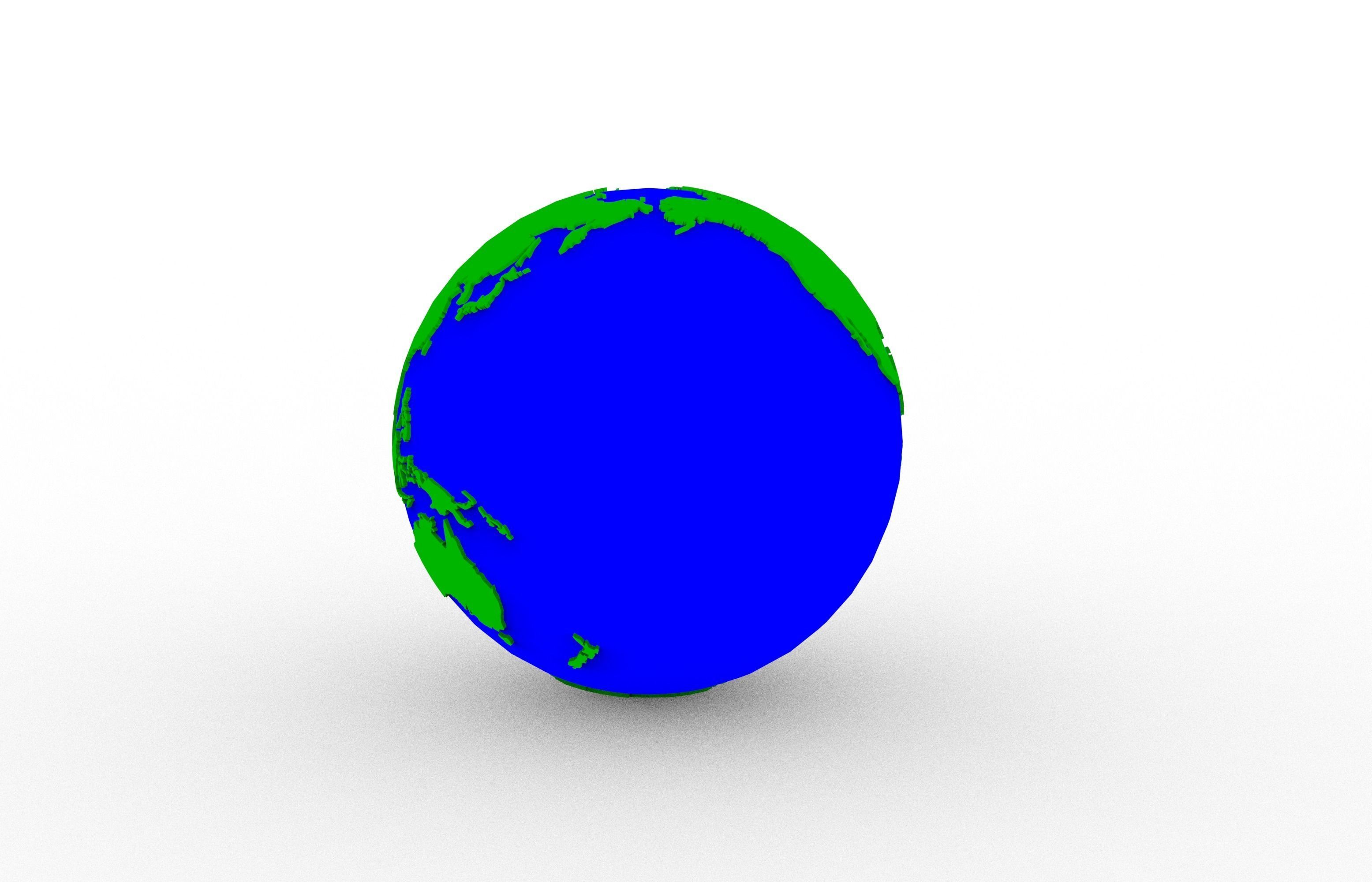 Earth globe 3D print model_28