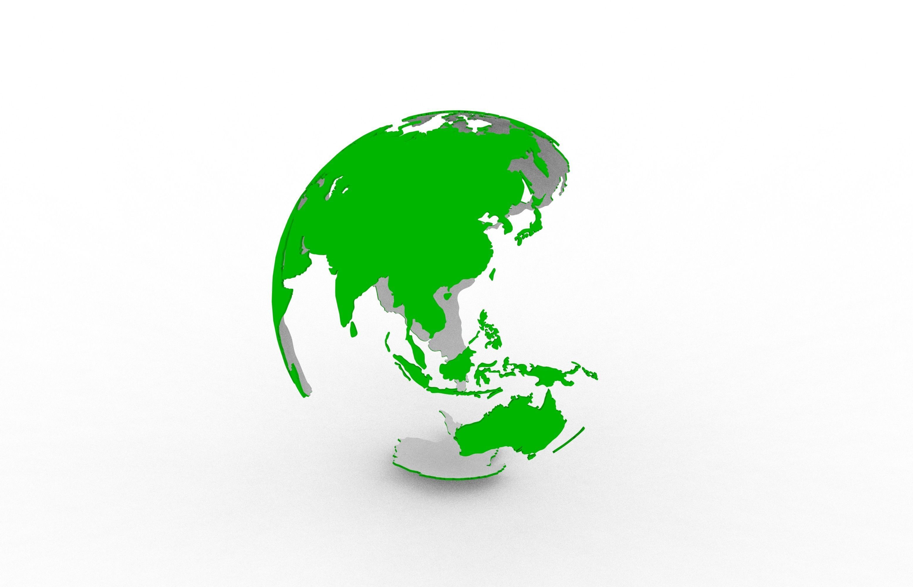 Earth globe 3D print model_8