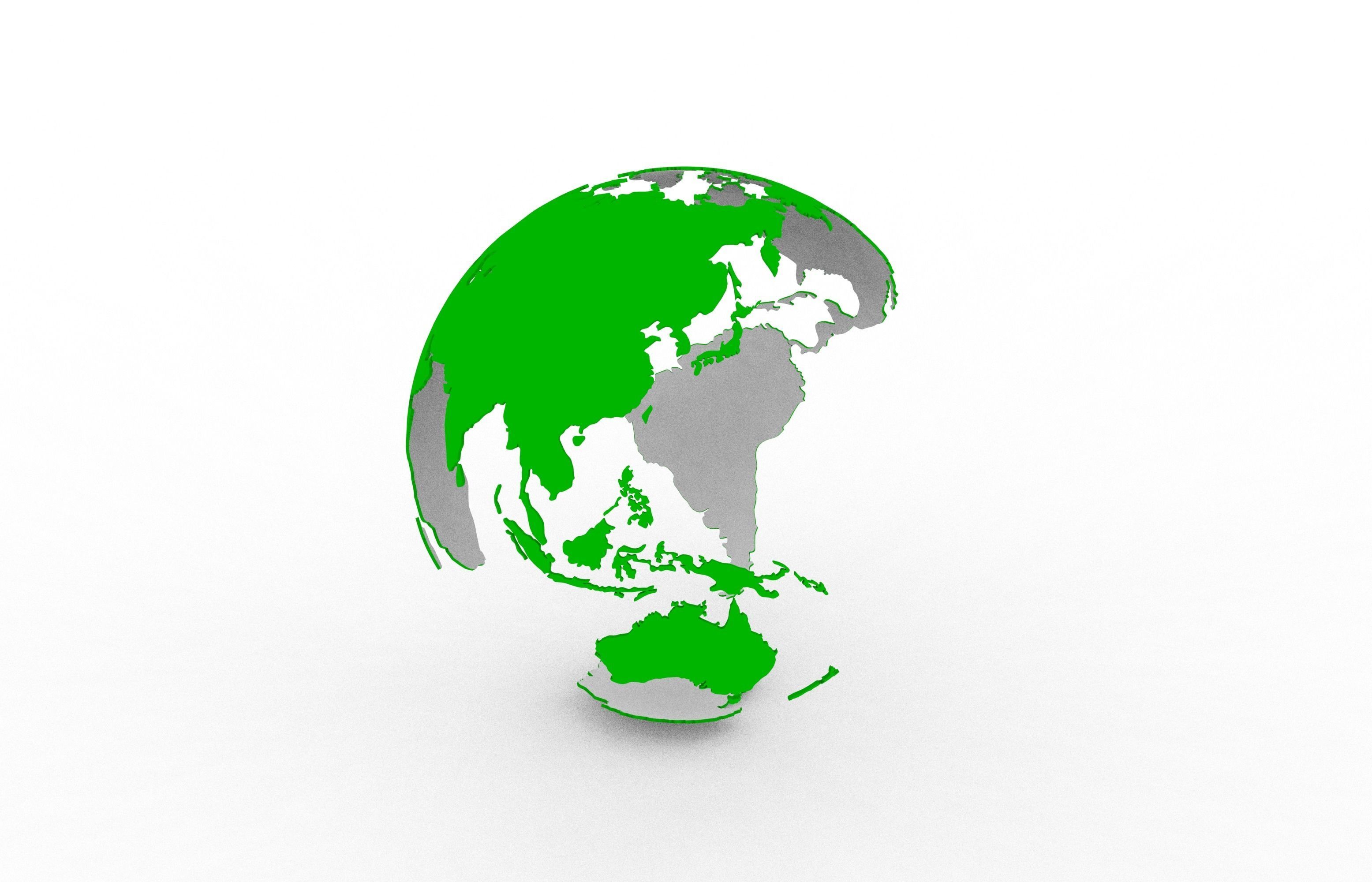 Earth globe 3D print model_9